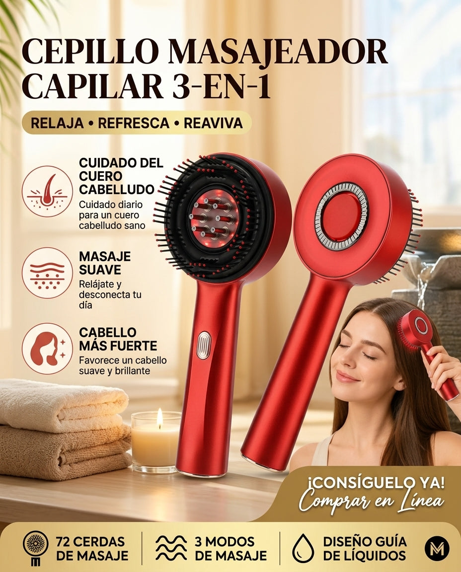 Peine Masajeador Cuero Cabelludo
